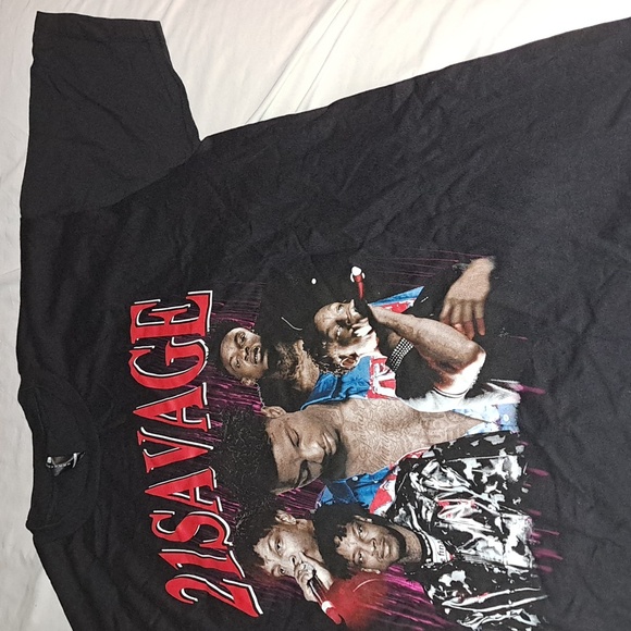 21 Savage T Shirt Mens XL Pop Rap Artist Image Photos Unworn Rare Memorabilia - Picture 2 of 8